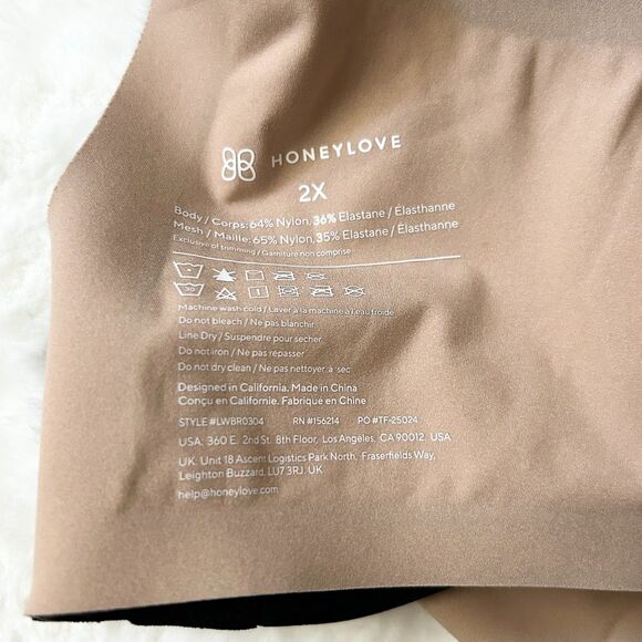 Honeylove CrossOver Bra Vamp Black Wireless Adjustable Straps Size 2X - Picture 5 of 5